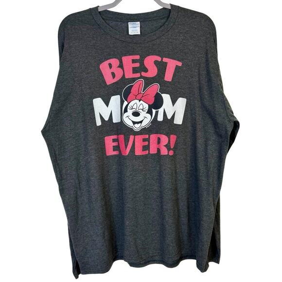 Disney Theme Best Mom Ever Minnie Mouse Long Sleeve Tee Women's Size XL - Picture 1 of 7